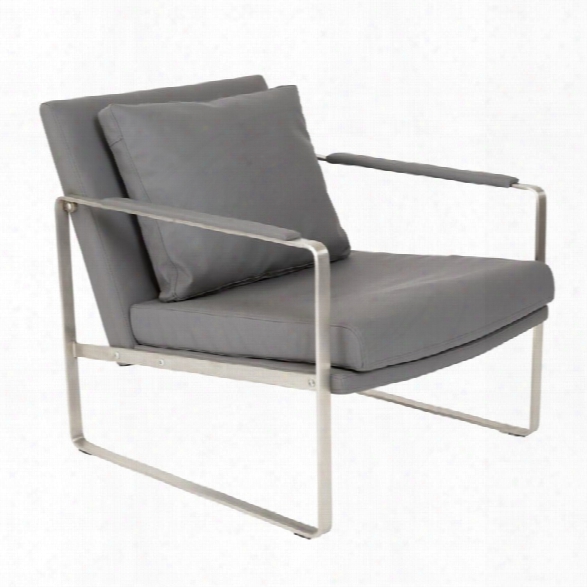 Eurostyle Emmett Lounge Chair In Dark Gray