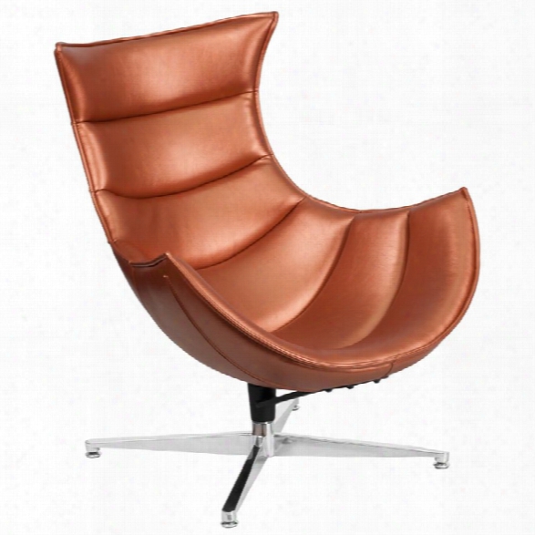 Flash Furniture Leather Cocoon Chair In Copper