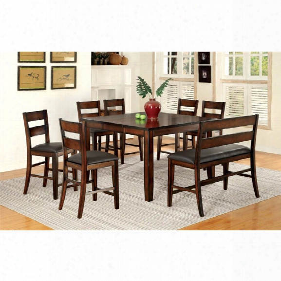 Furniture Of America Arlen 8 Piece Extendable Counter Dining Set