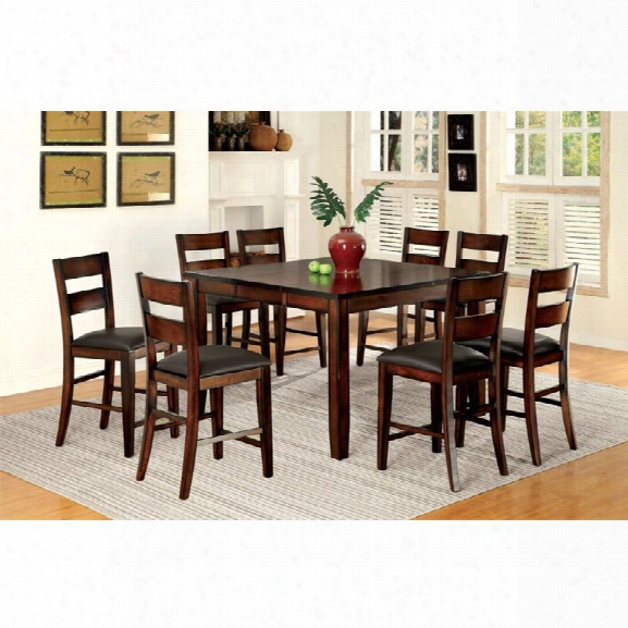 Furniture Of America Arlen 9 Piece Extendable Counter Dining Set