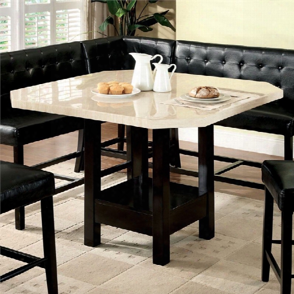 Furniture Of America Carribean Pub Height Dining Table In Black