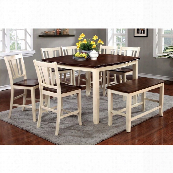 Furniture Of America Delila 8 Piece Counter Height Dining Set