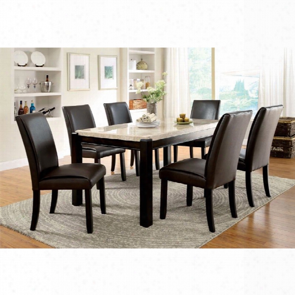 Furniture Of America Hudson 7 Piece Dining Set In Natural Wood