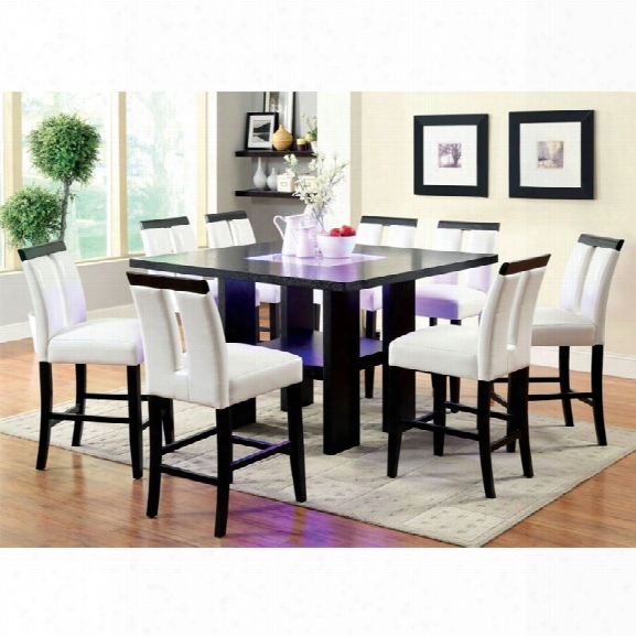 Furniture Of America Jalen 7 Piece Counter Height Led Dining Set