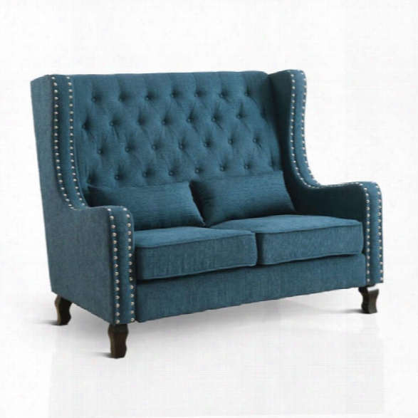 Furniture Of America Kaley Settee In Dark Teal