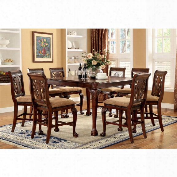 Furniture Of America Mastens 9 Piece Counter Height Dining Set