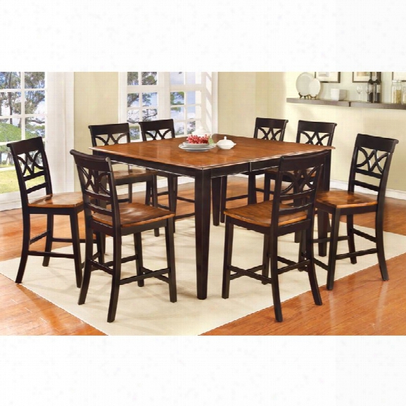 Furniture Of America Maxey 9 Piece Extendable Counter Dining Set
