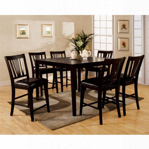 Furniture Of America Mendler 7 Piece Counter Height Dining Set