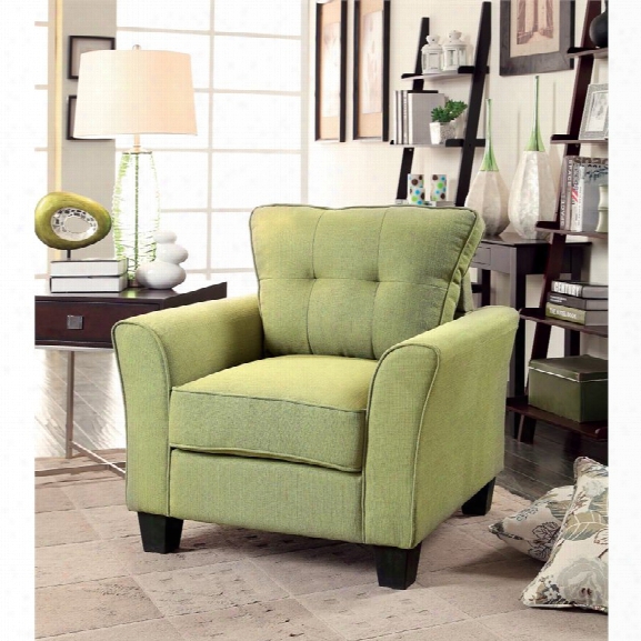 Furniture Of America Pryor Tufted Accent Chair In Green