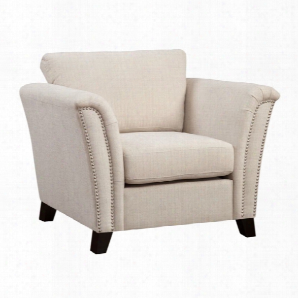 Furniture Of America Shirley Fabric Accent Chair In Ivory