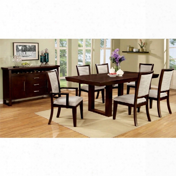 Furniture Of America Steline 7 Piece Extendable Dining Set In Espresso