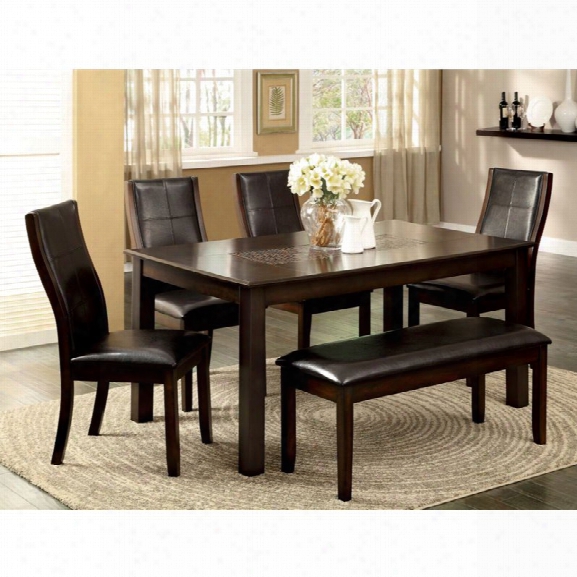 Furniture Of America Stollings 6 Piece Counter Height Dining Set