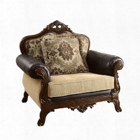 Furniture Of America Vita Arm Chair In Dark Oak