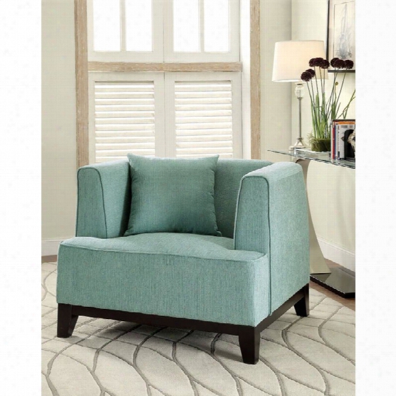 Furniture Of America Waylin Fabric Accent Chair In Light Blue