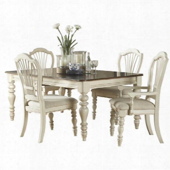 Hillsdale Pine Island 5 Pc Dining Set With Wheat Back Chairs