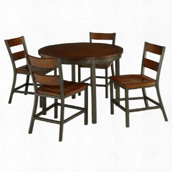 Home Styles Cabin Creek 5 Pieces Dining Set In Multi-step Chestnut