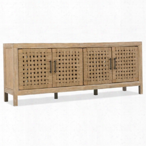 Hooker Furniture Wabi Sabi 76 Woven Door Tv Stand In Medium Wood