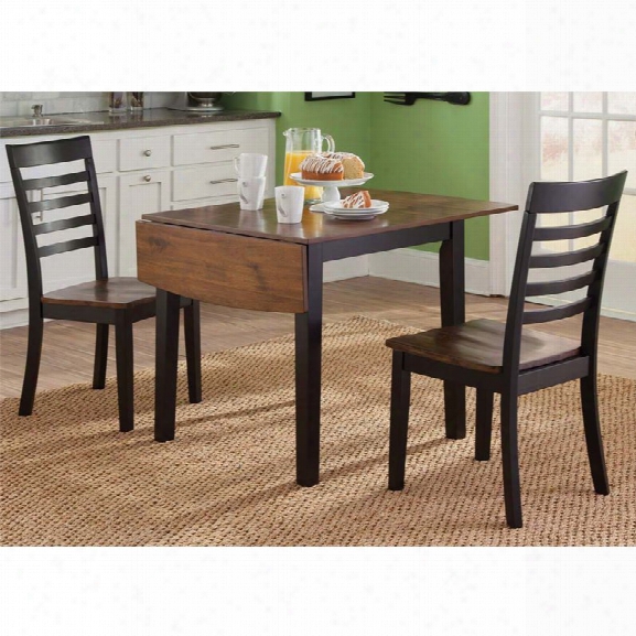 Liberty Furniture Cafe 3 Piece Drop Leaf Dinig Set In Black