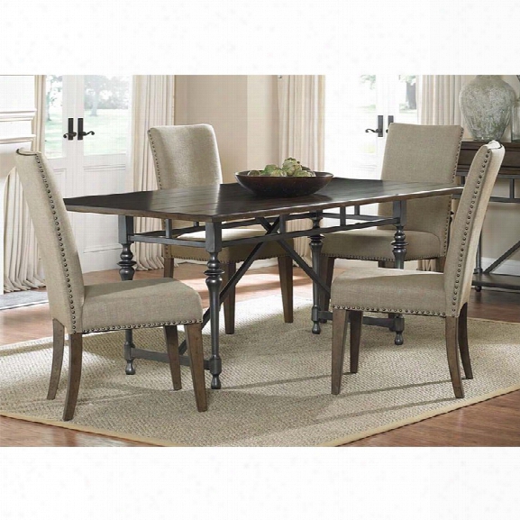 Liberty Furniture Ivy Park 5 Piece Dining Set In Weathered Honey