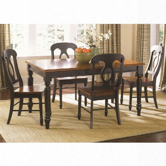 Liberty Furniture Low Country 5 Piece Dining Set In Anchor Black