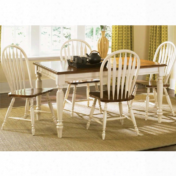 Liberty Furniture Low Country 5 Piece Dining Set In Linen Sand