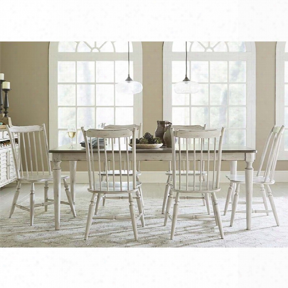 Liberty Furniture Oak Hill 7 Piece Dining Set In Antique White