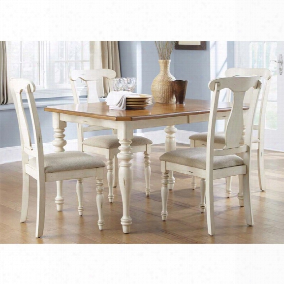 Liberty Furnitre Ocean Isle 5 Piece Dining Set In Bisque