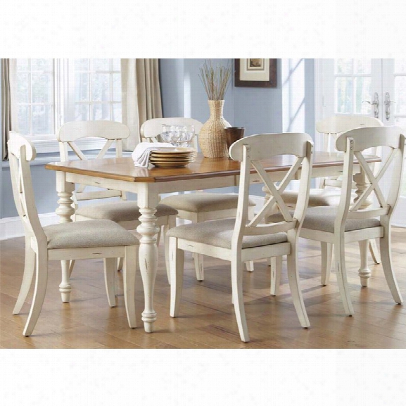 Liberty Furniture Ocean Isle 7 Piece Dining Set Ni Bisque