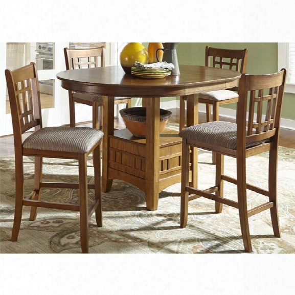 Liberty Furniture Santa Rosa 5 Piece Counter Height Dining Set In Oak