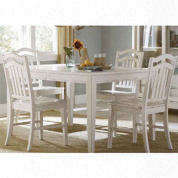 Liberty Furniture Summerhill 5 Piece Dining Set In Rubbed Linen Whit E