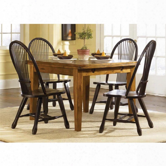 Liberty Furniture Treasures 5 Piece Retractable Dining Set In Oak