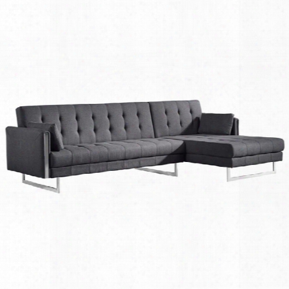 Moe's Palomino Right Facing Sleeper Sectional In Gray