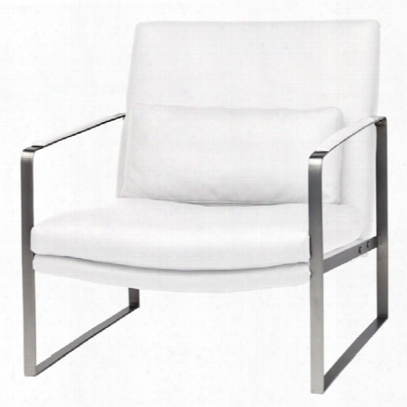 Nuevo Leonardo Faux Leather Accent Chair In White