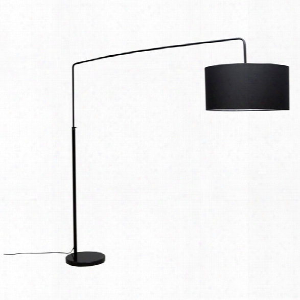 Nuevo Raku Adjustable Floor Lamp In Black