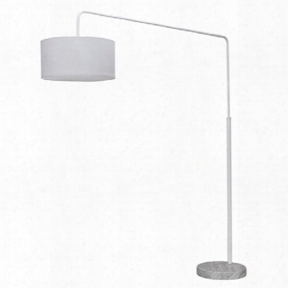 Nuevo Raku Adjustable Floor Lamp In White