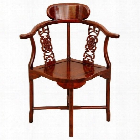 Oriental Furniture Corner Chair In Honey