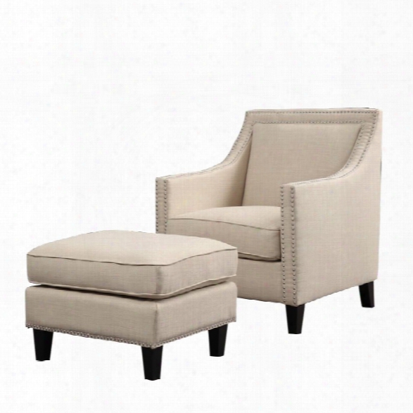 Picket House Furnishings Emery Chair With Ottoman In Natural