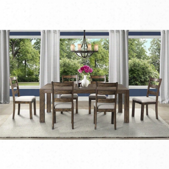 Picket House Furnishings Mason 7 Piece Extendable Dining Set In Walnut