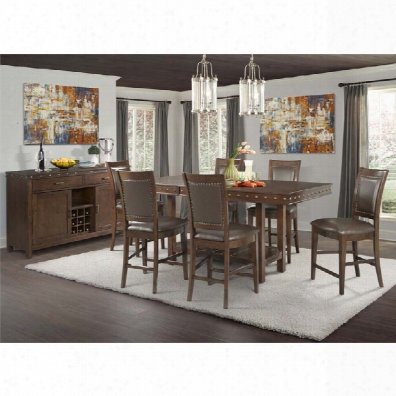 Picket House Furnishings Pruitt 8 Piece Counter Height Dining Set