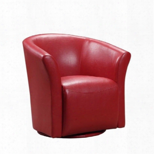 Picket House Furnishings Rocket Swivel Chair In Red