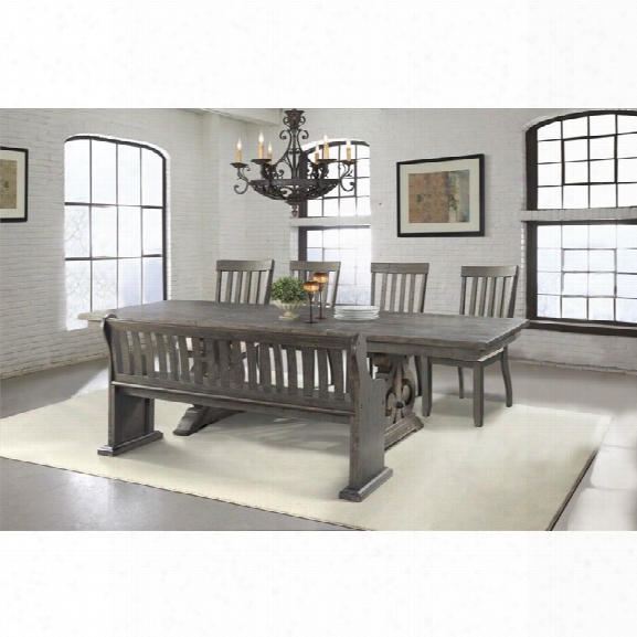 Picket House Furnishings Stanford 6 Piece Dining Set In Dark Ash