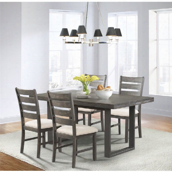 Picket House Furnishings Sulivan 5 Piece Dining Set In Dark Ash