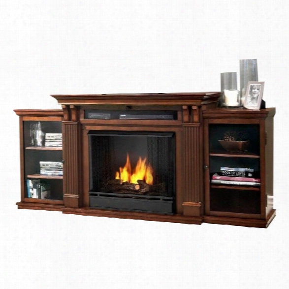 Real Flame Ashley Ent Center Ventless Gel Fireplace In Dark Espresso