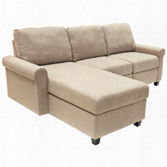 Serta At Home Copenhagen Left Facing Reclining Sectional In Beige