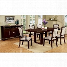 Furniture of America Steline 7 Piece Extendable Dining Set in Espresso