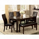 Furniture of America Stollings 6 Piece Counter Height Dining Set