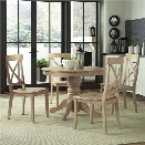 Home Styles Classic 5 Piece Round Dining Set in White Wash