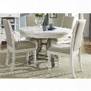 Liberty Furniture Harbor View II 5 Piece Round Dining Set in Linen