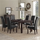 Simpli Home Cosmopolitan 7 Piece Dining Set in Black