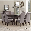 Simpli Home Cosmopolitan 9 Piece Dining Set in Mocha